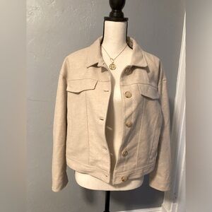 Mango Chaqueta cropped wool jacket